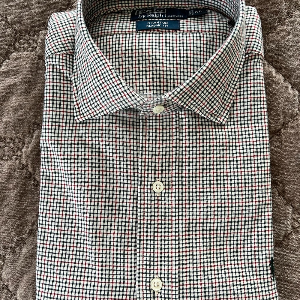 Ralph Lauren Red and Black Casual Button Down Shirt